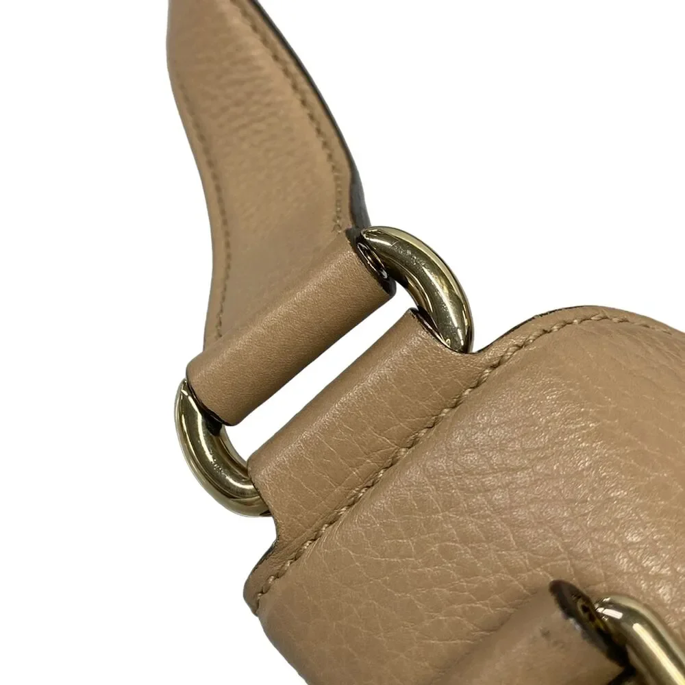 Gucci GG Shoulder Bag 296851 Beige Dark Brown Jacquard Leather